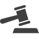 Icône représetant un marteau, illustrant la justice et l'état de droit